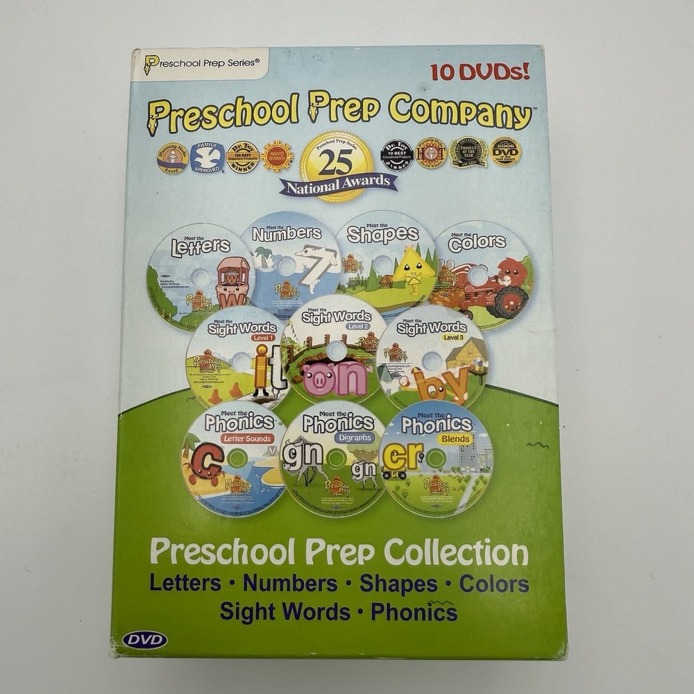 Preschool Prep Series Company Collection 10 DVD‎ Set Letters Numbers Shapes